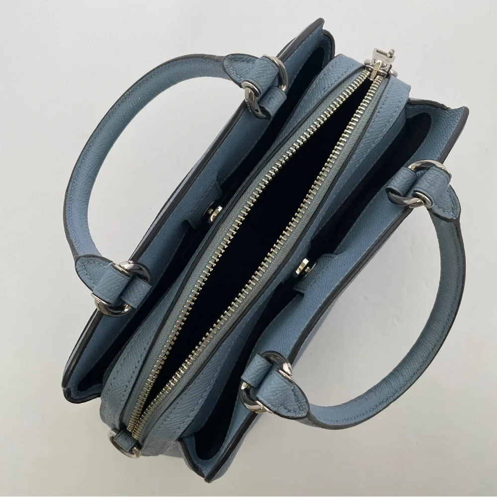 Coach Crossgrain Leather Mini Lillie Carryall Bag +matching Medium Id Zip Wallet - Picture 3 of 16